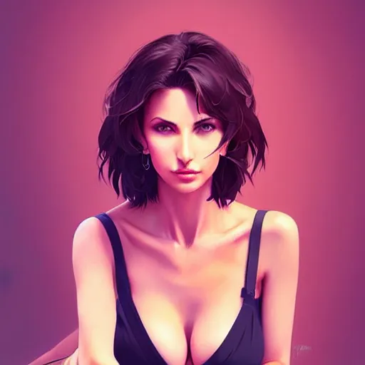 Prompt: a beautiful gina gershon alluring instagram model by wlop and ilya kuvshinov and artgerm, symmetrical eyes, aesthetic, gorgeous, stunning, alluring, attractive, artstation, deviantart, pinterest, digital art