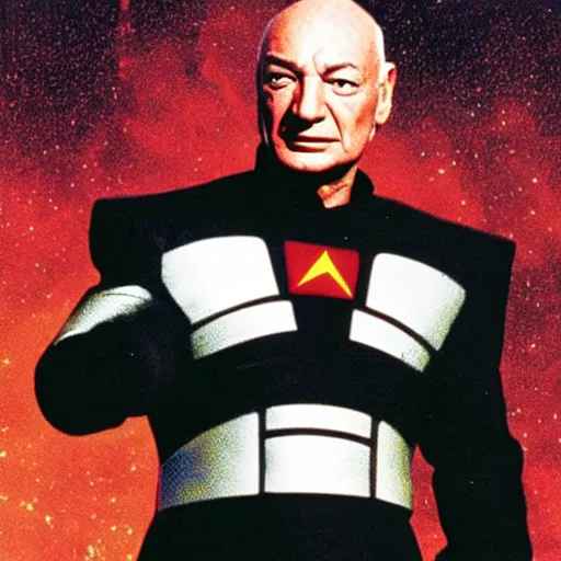 Prompt: caprain picard as a space pirate