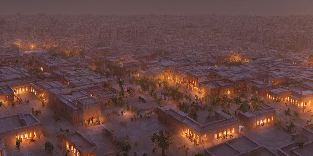 Image similar to smart city of marrakech, volumetric light, detailed, establishing shot, an epic fantasy, cinematic, photorealistic, ultrarealistic, trending on art station, octane render