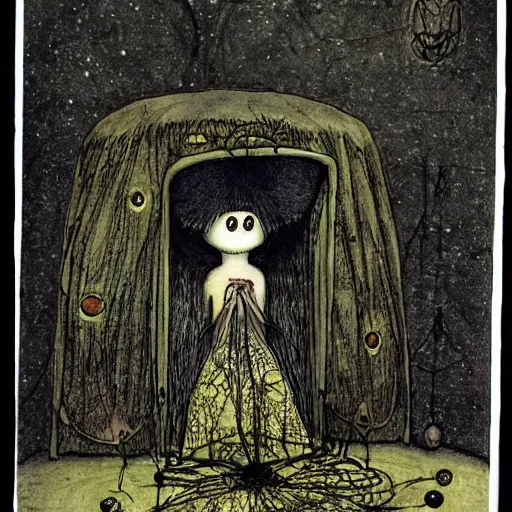 Image similar to A beautiful mixed mediart. Her cell is as bare as mine. She is sitting in the middle, hugging her knees, wrapped in a toga-like garment. scratch art by Shaun Tan, by Virginia Frances Sterrett, by Jean-Louis Forain elaborate