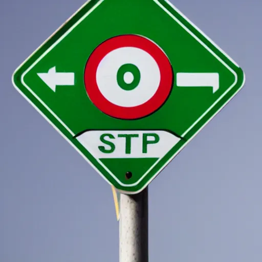 Image similar to green stop sign