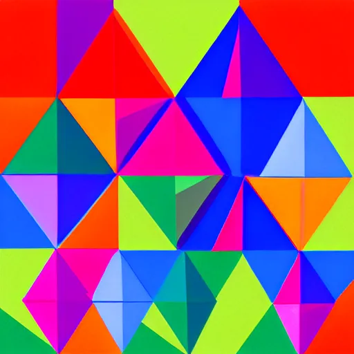 Image similar to abstract colorful platonic solids