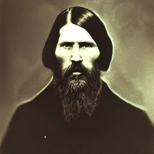 Prompt: rasputin real life photo portrait