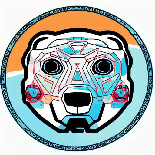 Image similar to Cyborg polar bear, sticker, highly detailed, colorful, illustration, drama, smooth and clean vector curves, no jagged lines, vector art, smooth