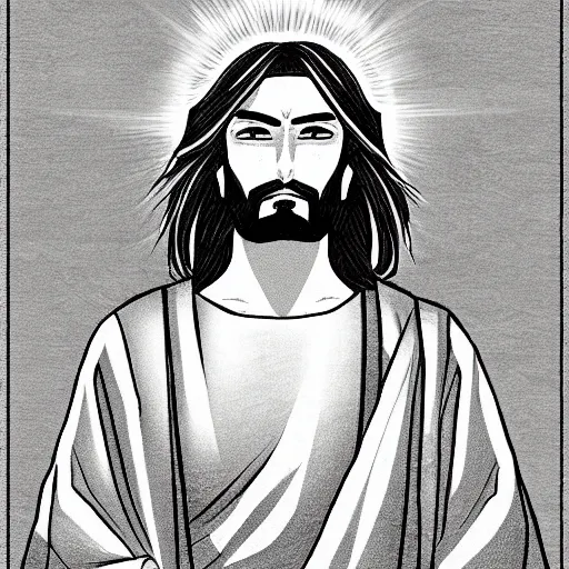 Image similar to manga drawing of jesus