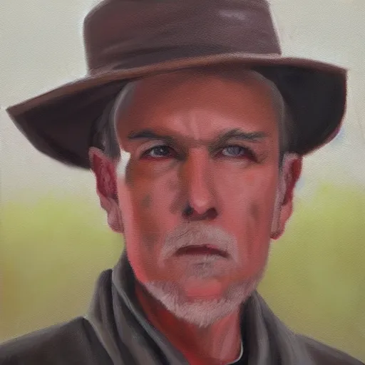 Prompt: Oil painting portrait of a Among Us character