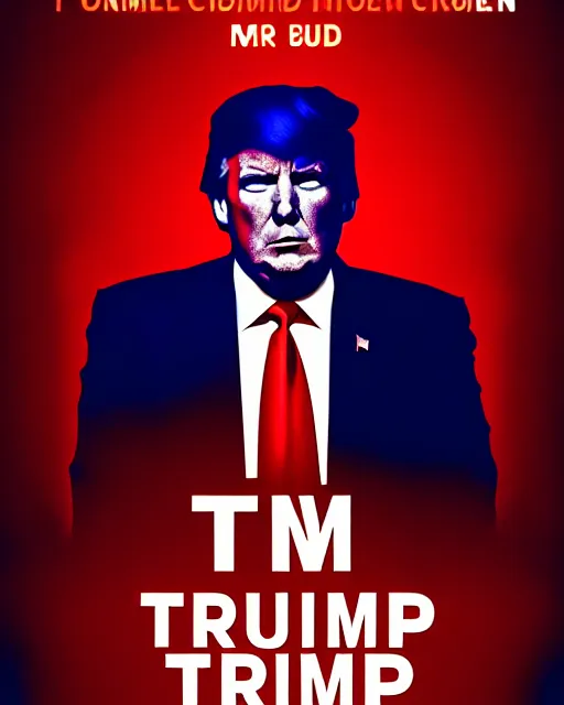 Prompt: donald trump as a mob boss, crime drama movie poster art, volumetric lighting, artstation, smoke, noir, tom whalen