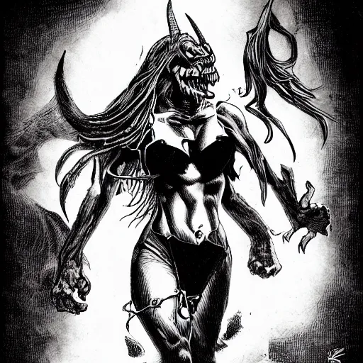 Image similar to female demon by robert kirkman