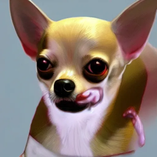 Image similar to chihuahua demon from mars, hyperrealistic