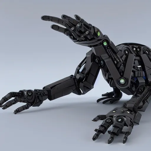 Image similar to hard surface, robotic platform, based on realistic low poly convex shape, 6 claws, symmetric, unreal engine