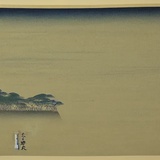 Prompt: a landscape by katayama bokuyo.