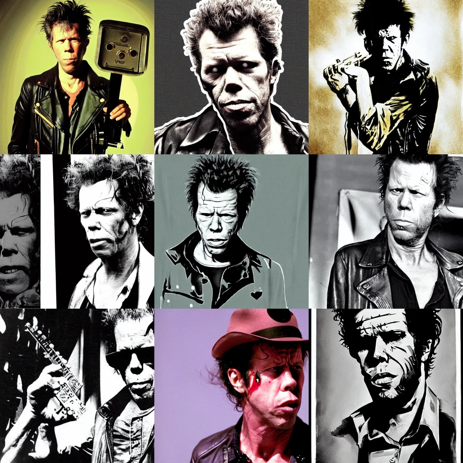 Prompt: tom waits as the terminator
