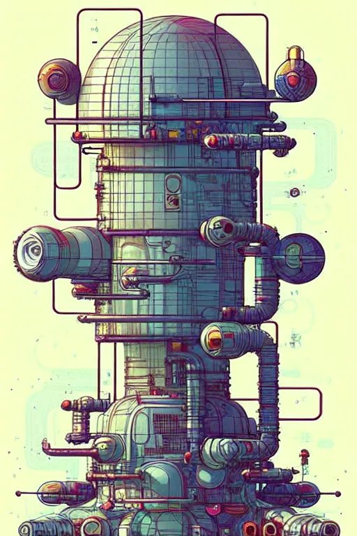 Image similar to design only! ( ( ( ( ( 2 0 5 0 s retro future nuclear reactor core control rods designs borders lines decorations space machine isometric muted colors. ) ) ) ) ) by jean - baptiste monge!!!!!!!!!!!!!!!!!!!!!!!!!!!!!!