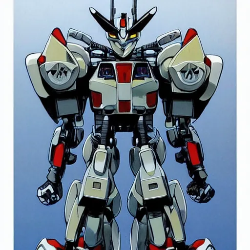 Prompt: simple concept art of an amazingly designed voltron robot. an award winning yoshitaka amano poster. a masterpiece by james gurney. deep color.