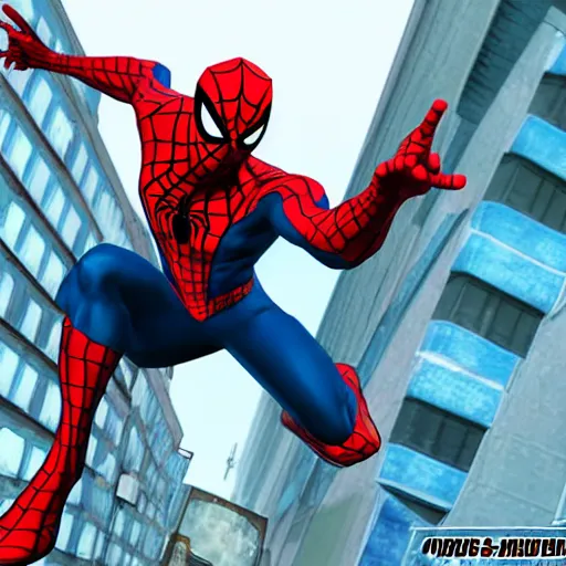 Image similar to spider - man, as a character from guilty gear : strive, anime, fighting game