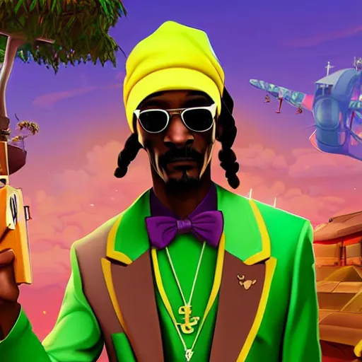 Prompt: snoop dogg fortnite character skin