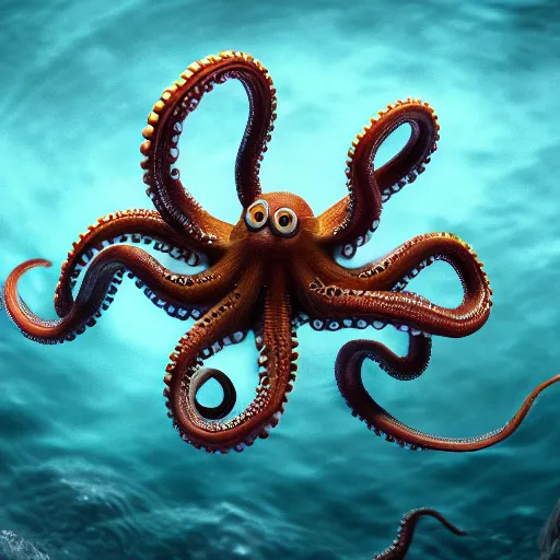 Prompt: A octopus in the ocean centered-photograph film still, art station dynamic action pose, National Geographic, insane detail, intricate, highly detailed, Zeiss Lens, DSLR photography, smooth, sharp focus, Unreal Engine 5, Octane Render, Redshift, depth of field 8K