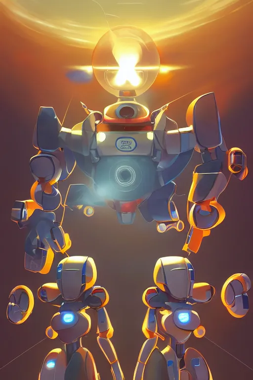 Image similar to metabots medabots medarotto medarot robot minimalist comics, behance hd by jesper ejsing, by rhads, makoto shinkai and lois van baarle, ilya kuvshinov, rossdraws global illumination ray tracing hdr radiating a glowing aura