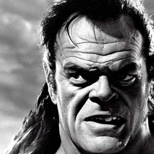 Image similar to jack Nicholson as Hulk