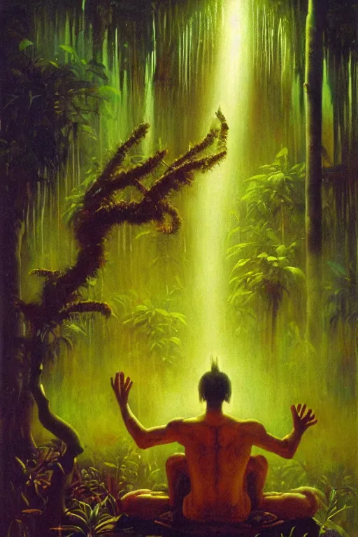 Prompt: The Ayahuasca Spirit, by John Harris