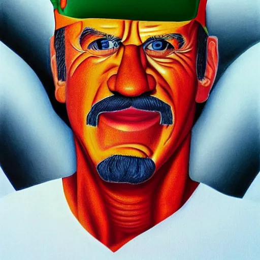 Prompt: portrait of hulk hogan by mc escher