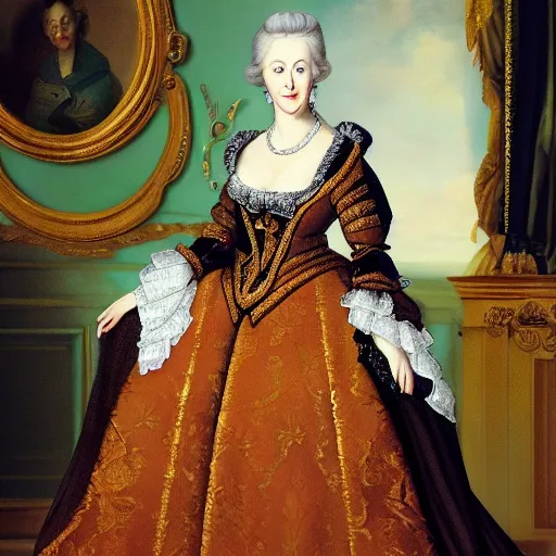 Prompt: catherine the great as gillian anderson
