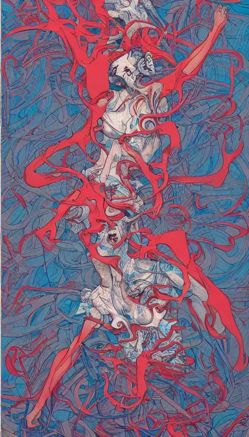 Image similar to rage, by james jean,