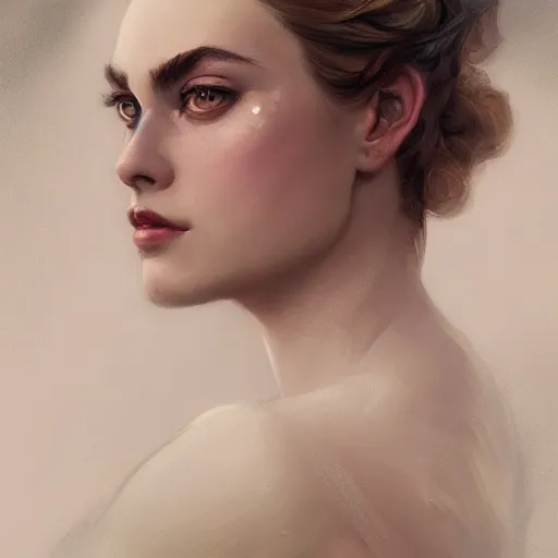 Image similar to portrait of margo Robbie, fantasy, intricate, elegant, highly detailed, digital painting, artstation, concept art, smooth, sharp focus, illustration, art by artgerm and greg rutkowski and alphonse mucha