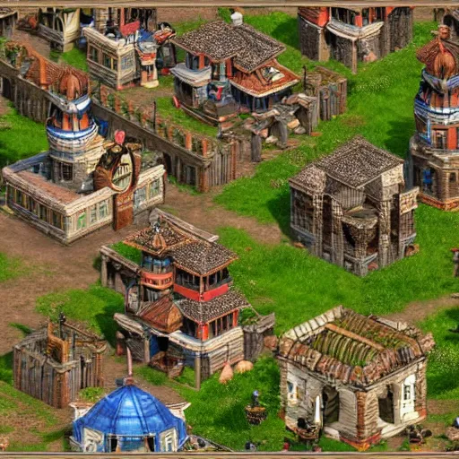 Image similar to age of empires ii town square