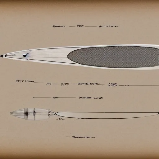 Image similar to blueprint of a surfboard shaped by firewire, technical sketch, high detail, high resolution, 8 k resolution