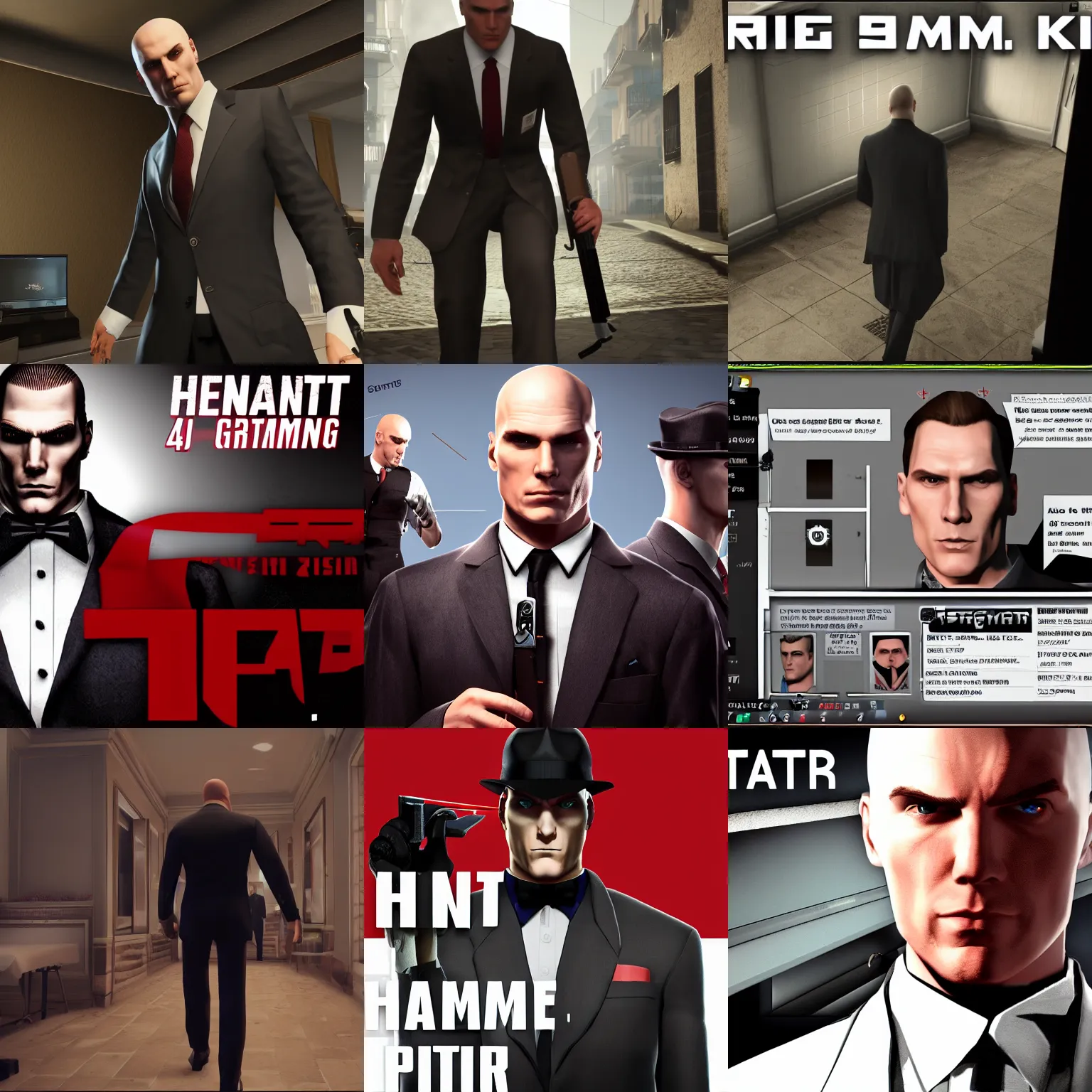 Prompt: streamer jerma985 as hitman, gaming, detailed, 4k