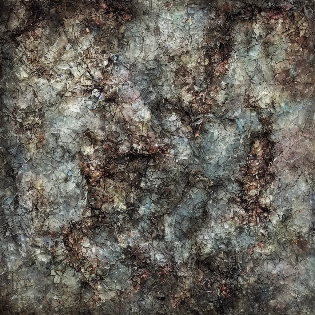 Prompt: the merge, faded worn, decay texture, the merge crystal, hyper realistic, intricate concept art painting, quantum fantasy, the merge, super merge, narrative nature, grotesque dark, the merge,