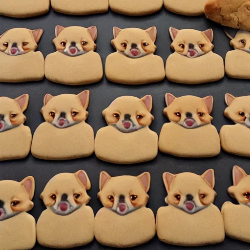 Image similar to a lot of chihuahua faces looks like cookies