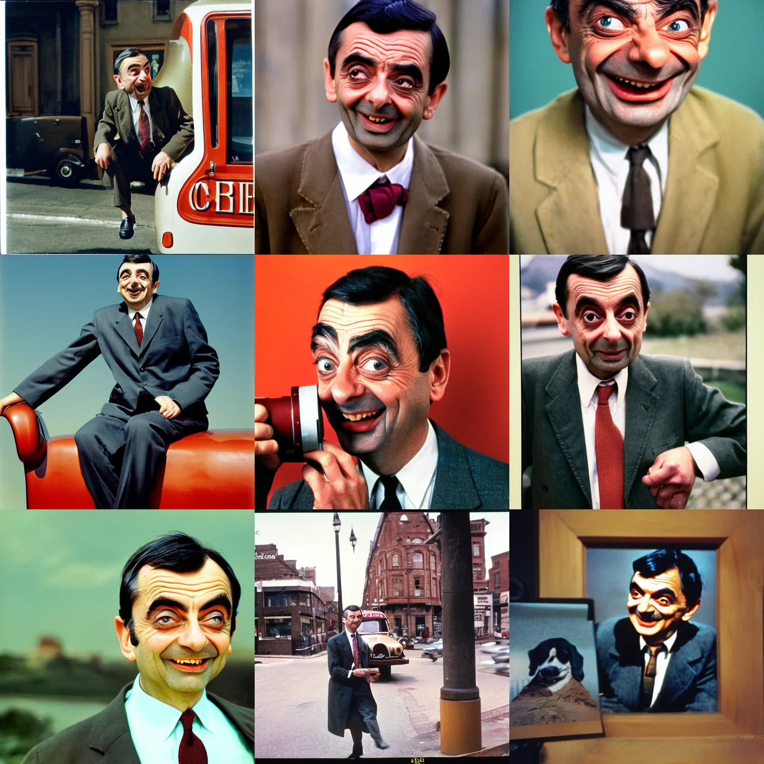 Prompt: kodachrome photo of mr bean