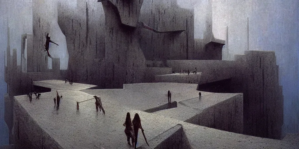 Prompt: futuristic museum, harmony, elegant, photorealistic, epic, high detailed, by beksinski