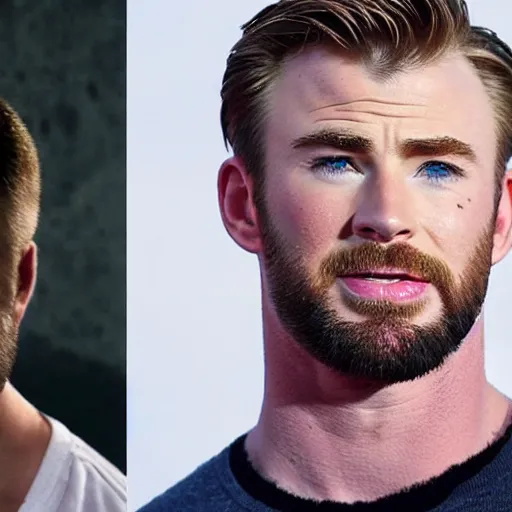 Image similar to chris evans mixed with chris hemsworth