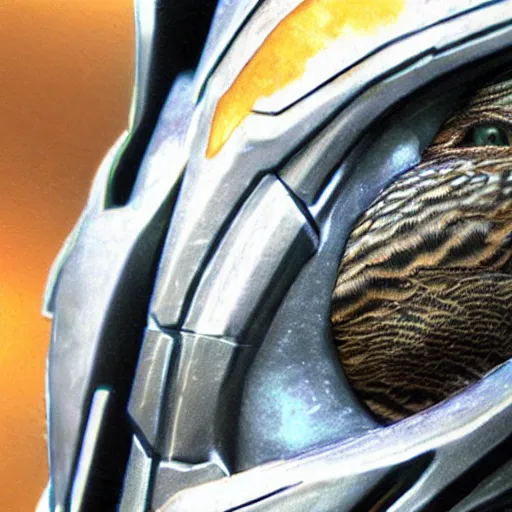 Image similar to cyborg hawk realistic photo,