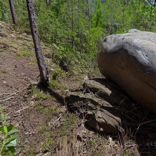 Image similar to stretched dwayne the rock Johnson trail cam