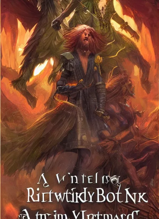 Prompt: a fantasy book cover art, no text