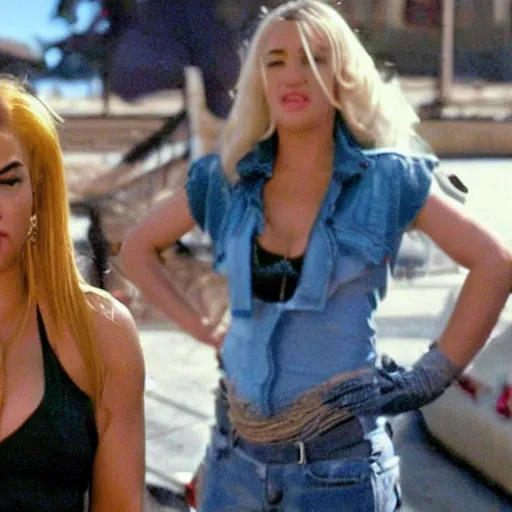 Image similar to a film still of jolyne in White Chicks(2004)