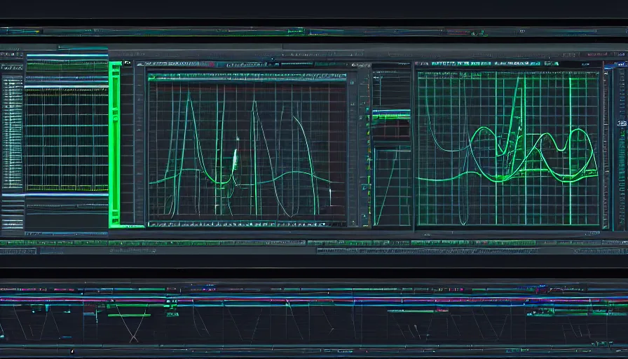 Image similar to rct screen showing oscilloscope on old soviet machine, photorealistic rendering, artstation, redshift, octane, golden ratio