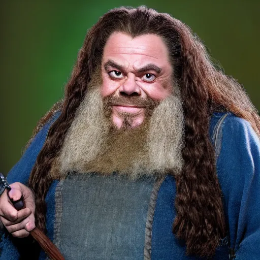 Prompt: Warwick Davis as Hagrid