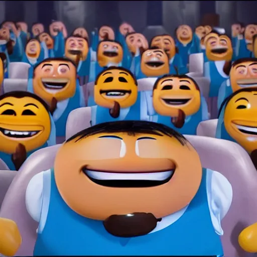 Image similar to emoji movie smile snorting line of cocaine