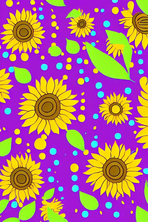 Prompt: minimalist boho style art of a colorful sunflower, illustration, vector art