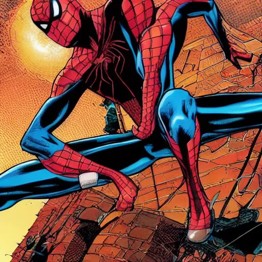 Prompt: spider - man by john romita jr