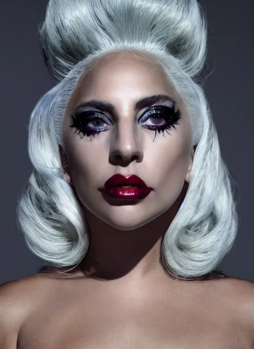 Image similar to lady gaga by nick knight, born this way, born this way album, red weapon 8 k s 3 5, cooke anamorphic / i lenses, highly detailed, cinematic lighting