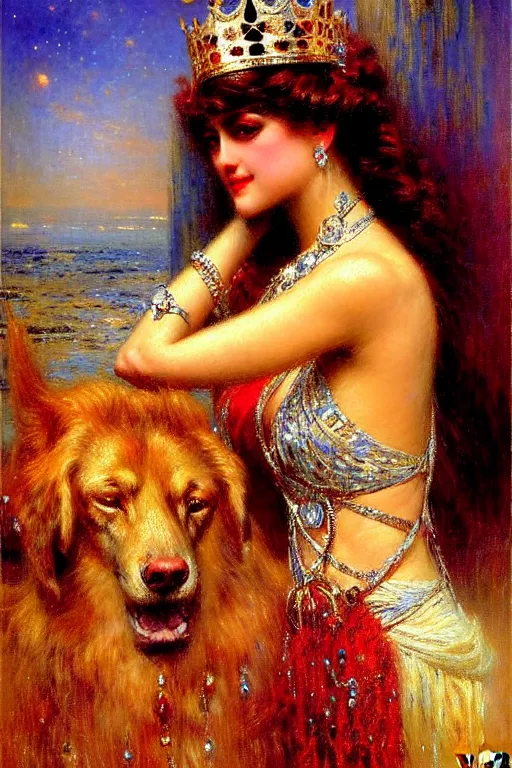 Image similar to king with diamonds by gaston bussiere