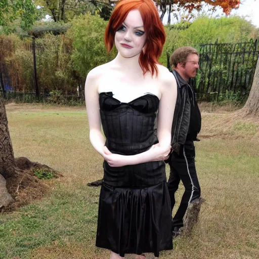 Prompt: full body of emma stone as a vampire warrior