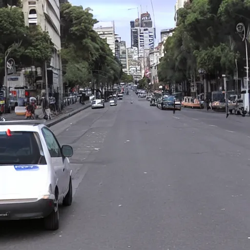 Image similar to dash cam footage in buenos aires streets