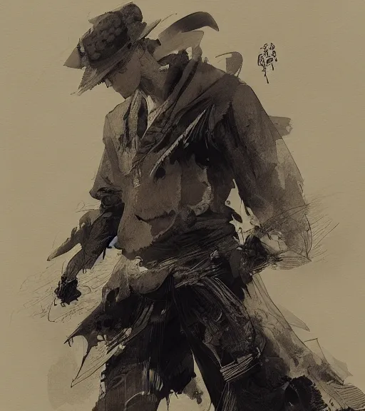 Image similar to hattori heiji, pen and ink, intricate line drawings, by craig mullins, ruan jia, kentaro miura, greg rutkowski, loundraw